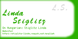linda stiglitz business card
